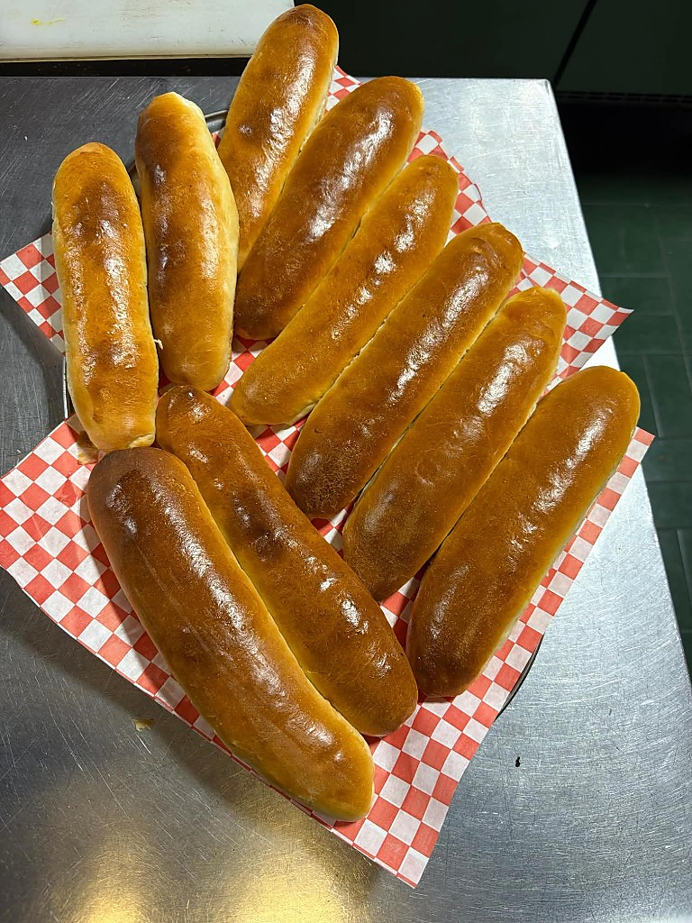 Fresh baked bread rolls from Corleone Pizza